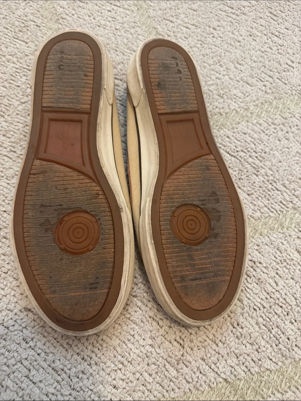 Polo Ralph Lauren Boat Shoes Canvas Leather Tan Men’s Size 9.5 Casual Deck
